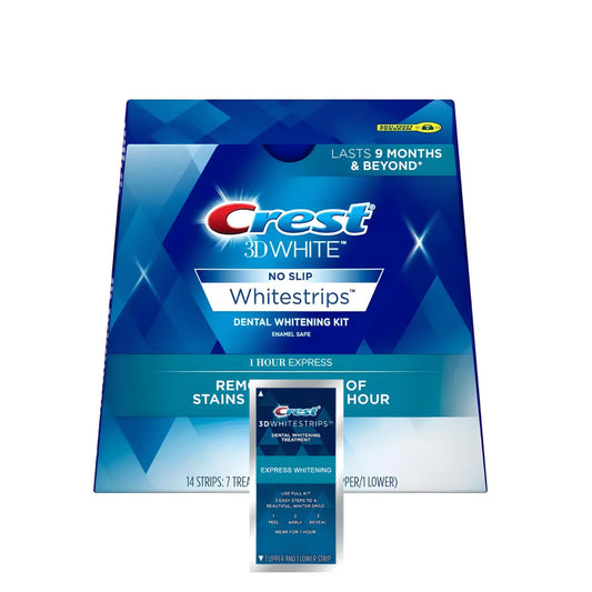 Benzi de albire Crest 3D Whitestrips 1 Hour Express – 1 plicuri, 2 benzi