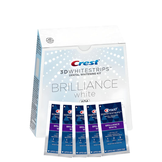 Benzi de albire Crest 3D Whitestrips Brilliance White – 5 plicuri, 10 benzi