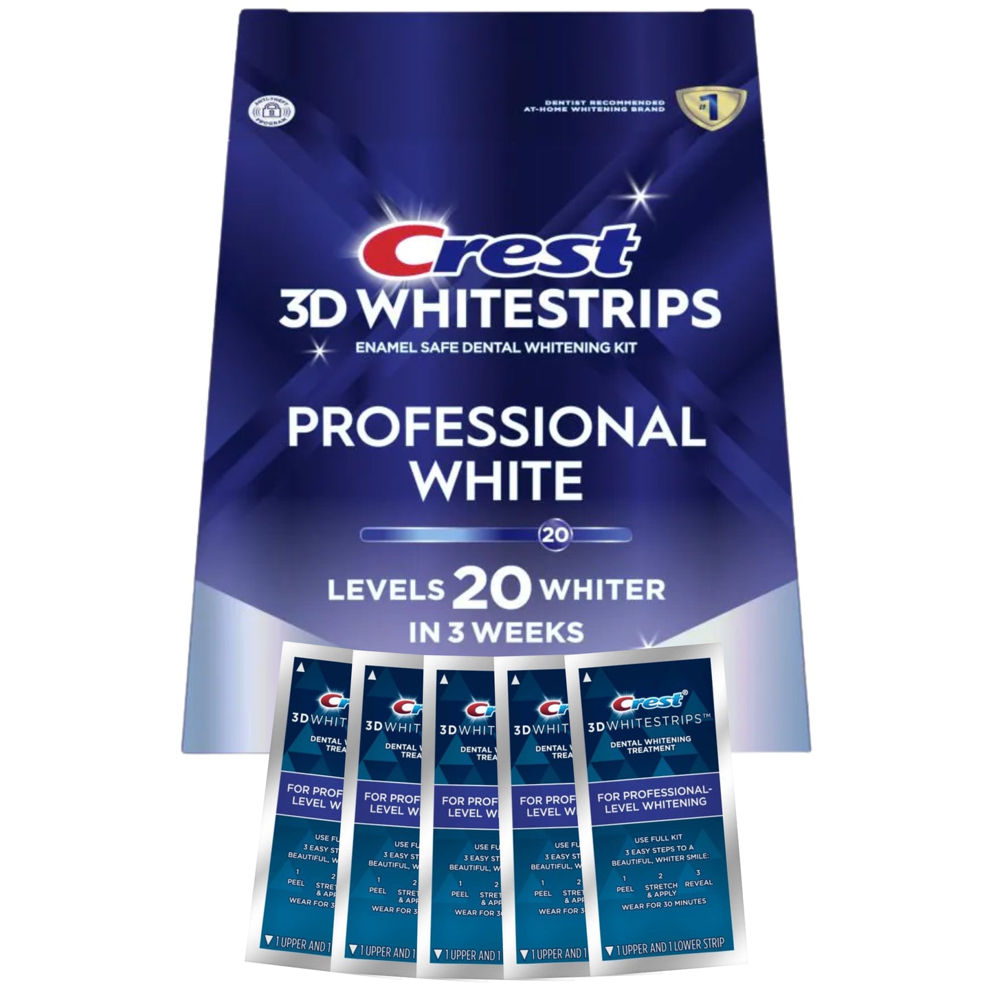 Benzi de albire Crest For Professional-Level Whitening – 5 plicuri, 10 benzi
