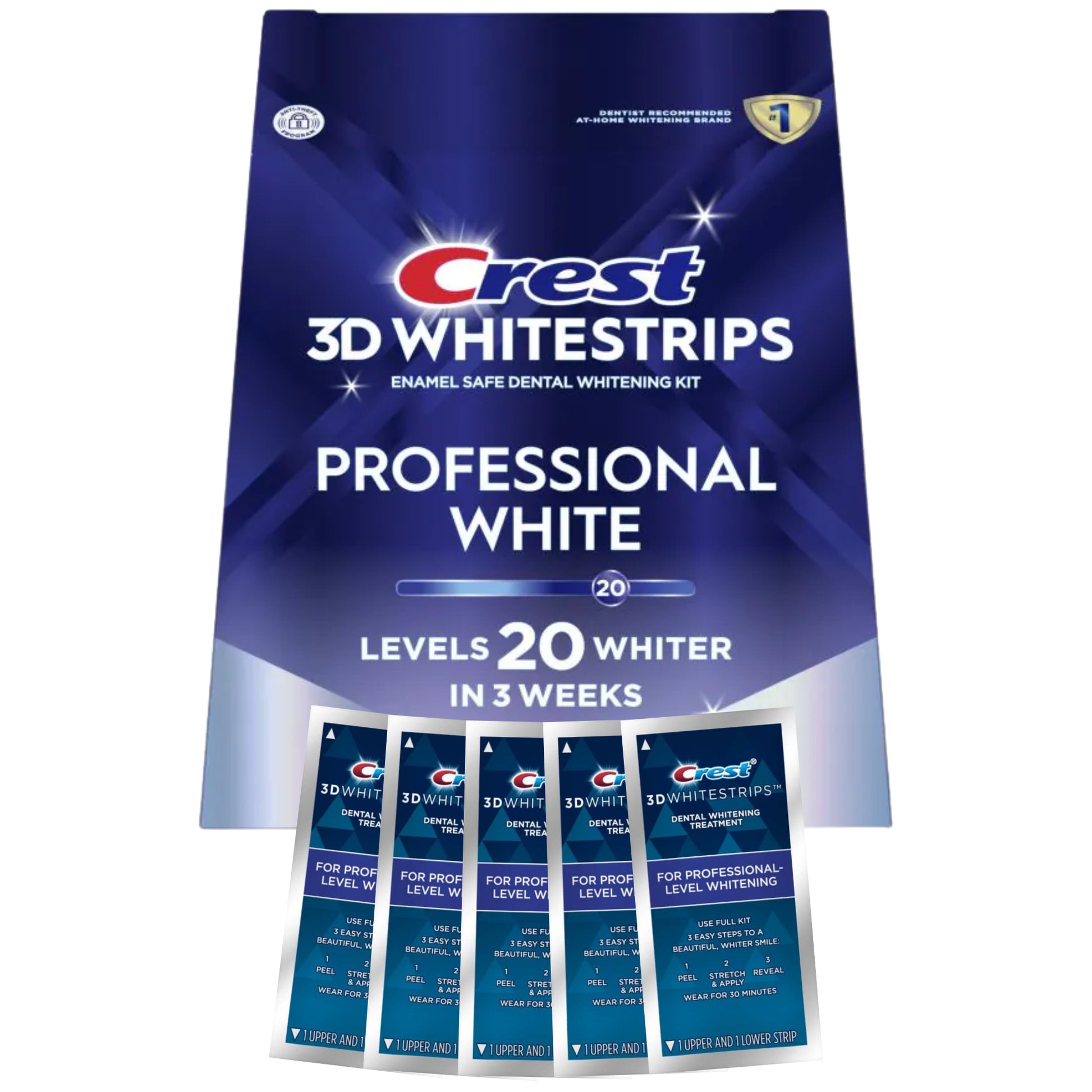 Benzi de albire Crest For Professional-Level Whitening – 5 plicuri, 10 benzi