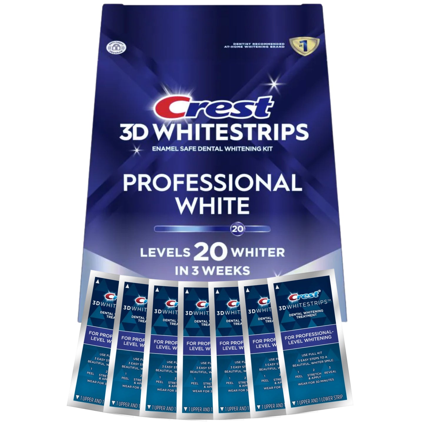 Benzi de albire Crest For Professional-Level Whitening – 7 plicuri, 14 benzi