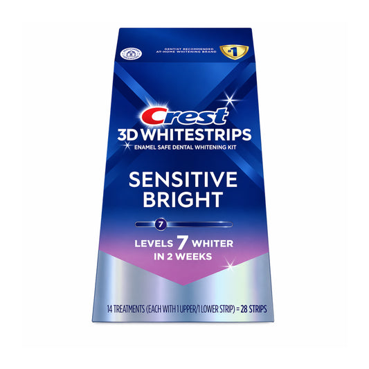 Benzi de albire Crest Sensitive Bright 7 Levels Whiter Whitestrips – 14 plicuri, 28 benzi