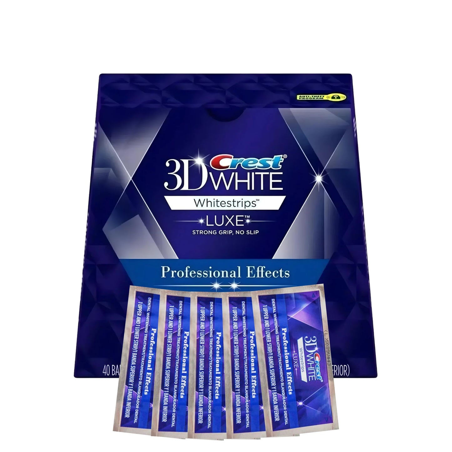 Bieliace pásiky Crest 3D White Luxe Professional Effects – 5 vrecúšok, 10 pásikov