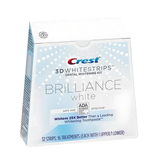 Benzi de albire Crest 3D Whitestrips Brilliance White – 16 plicuri, 32 benzi