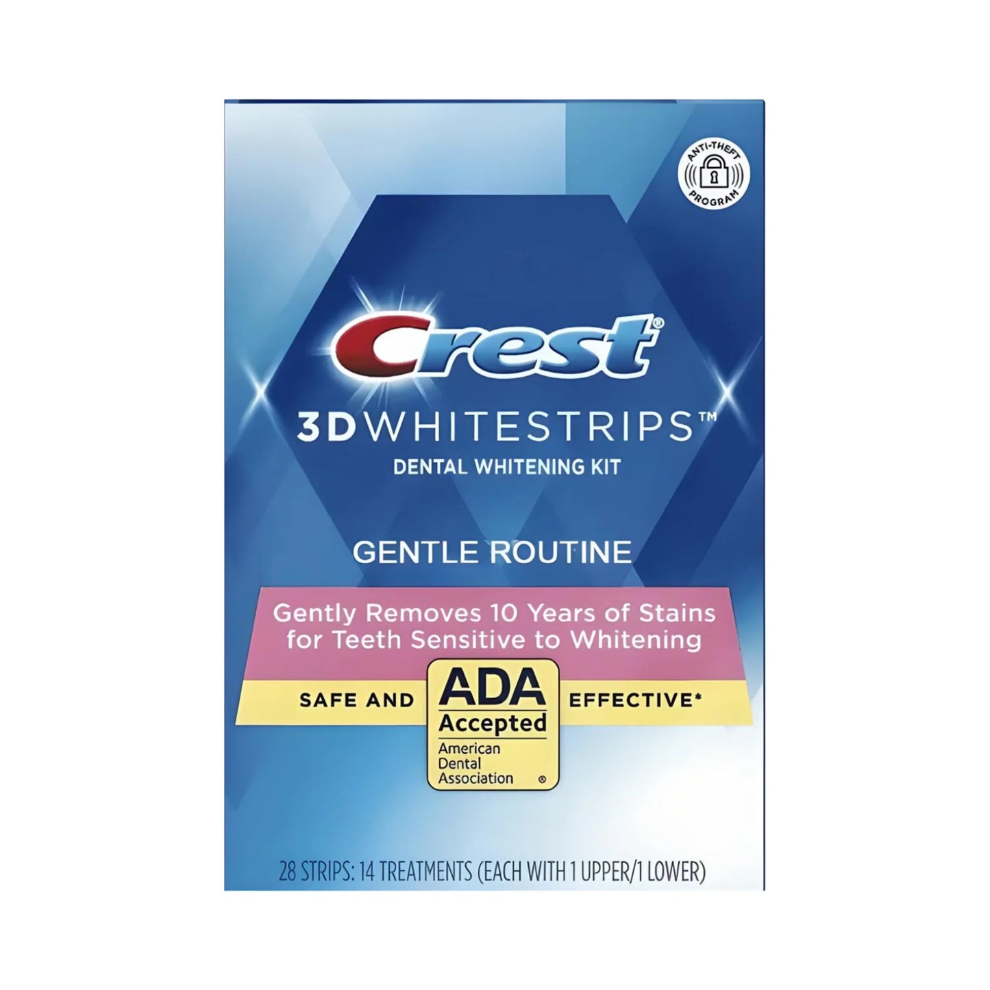 Bieliace pásiky Crest Gentle Routine – 14 vrecúšok, 28 pásikov