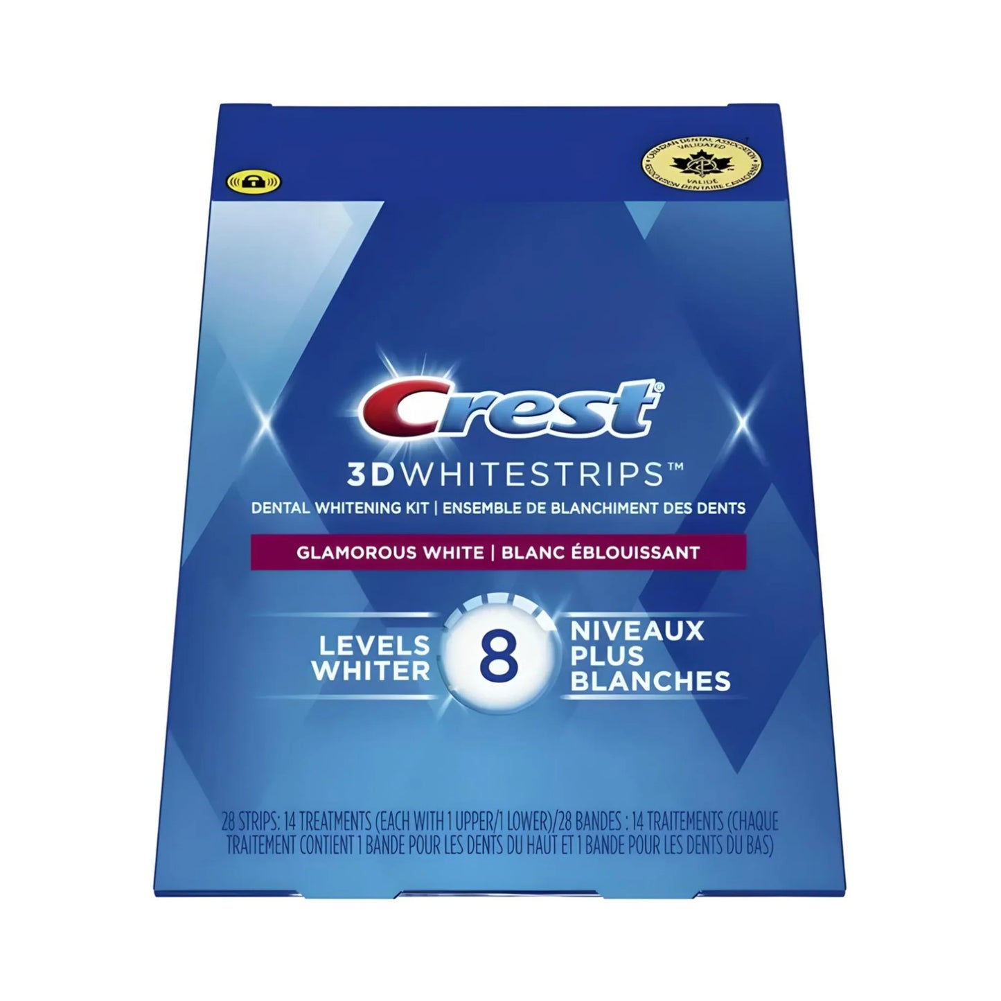 Benzi de albire Crest Glamorous White 8 Levels Whiter – 14 plicuri, 28 benzi
