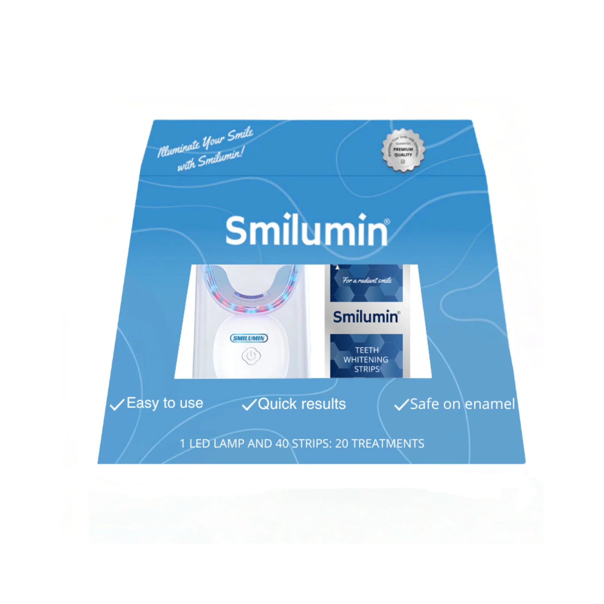 SMILUMIN BOX – ambalaj set LED cu benzi de albire pentru dinți